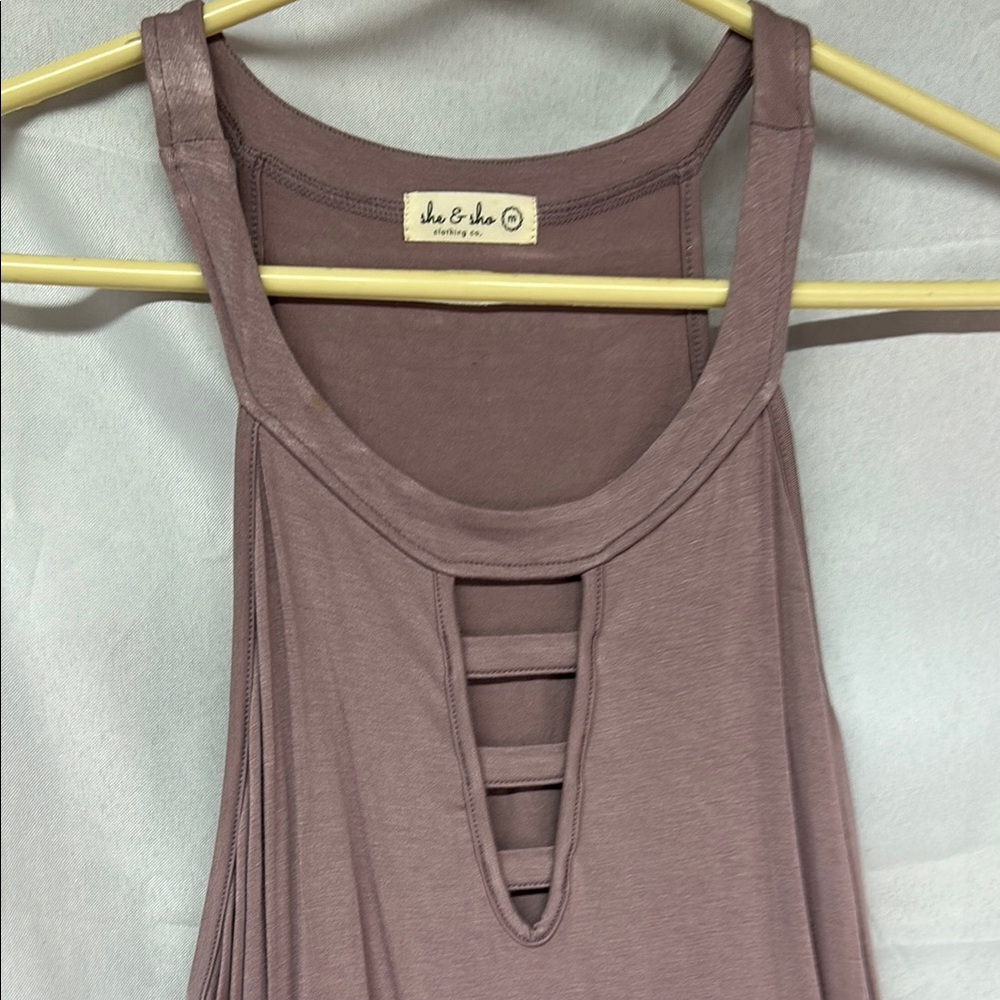 She + Sky Dusty Purple Tank Top